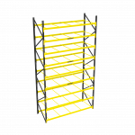 Front pallet racks for warehouse